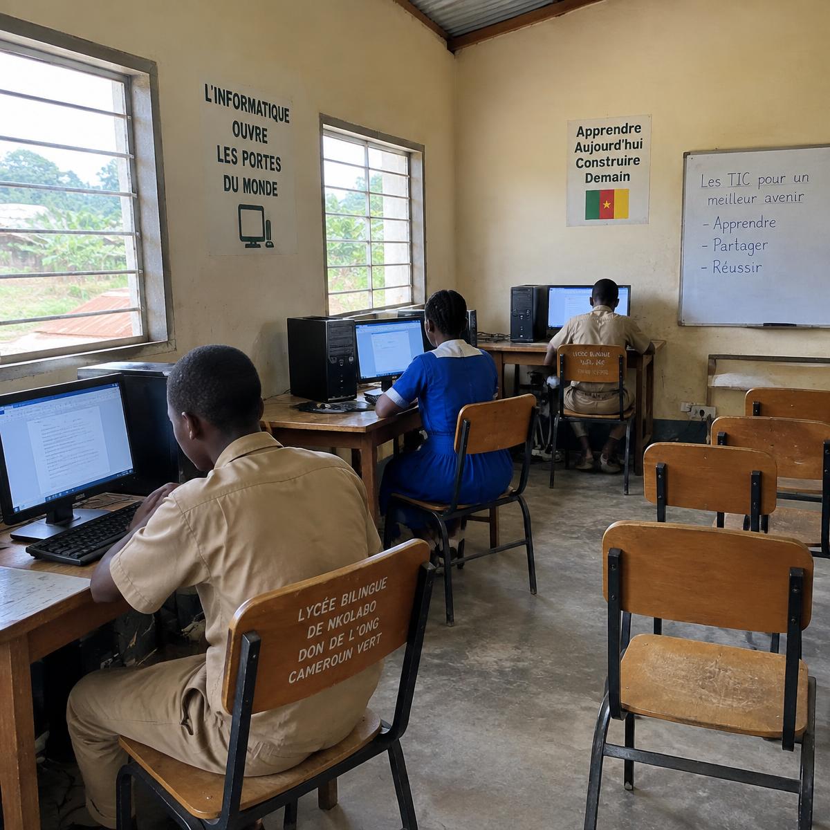 Salle informatique du CES de Bamendou-Balefock